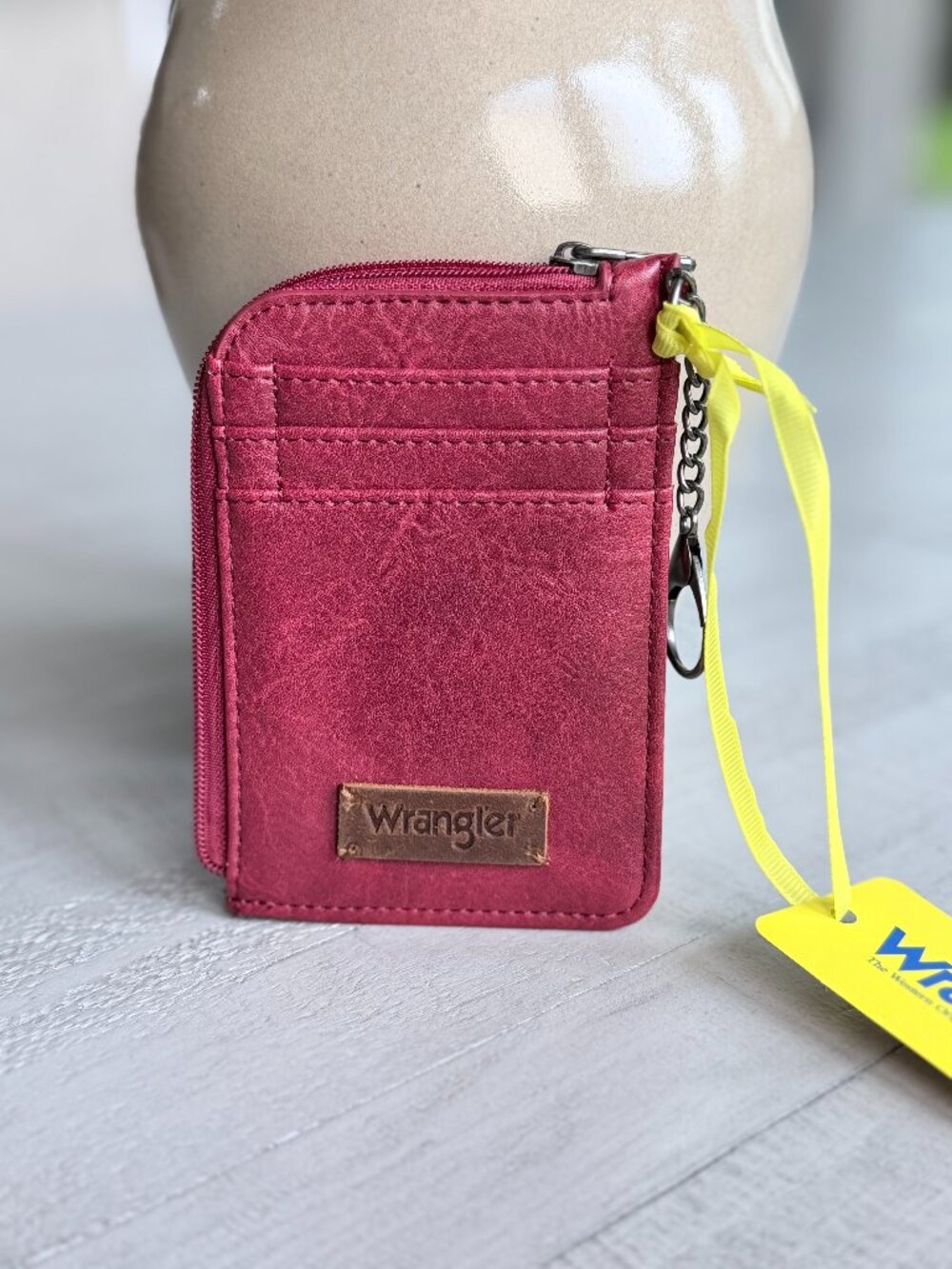 Wrangler Southwestern Art Print Mini Zip Card Case Red